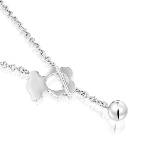 Medium silver bear Necklace I-Bear