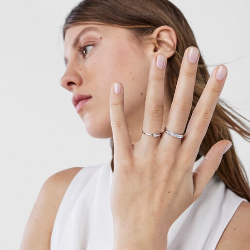 Anillo Les Classiques de Oro blanco con Diamantes