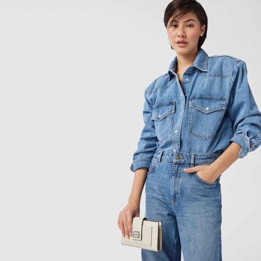 Большой бежевый кошелек TOUS Funny