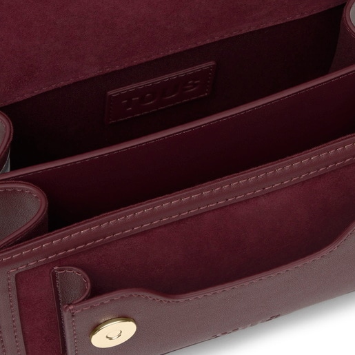 Small burgundy-colored Crossbody bag TOUS Audree Strass