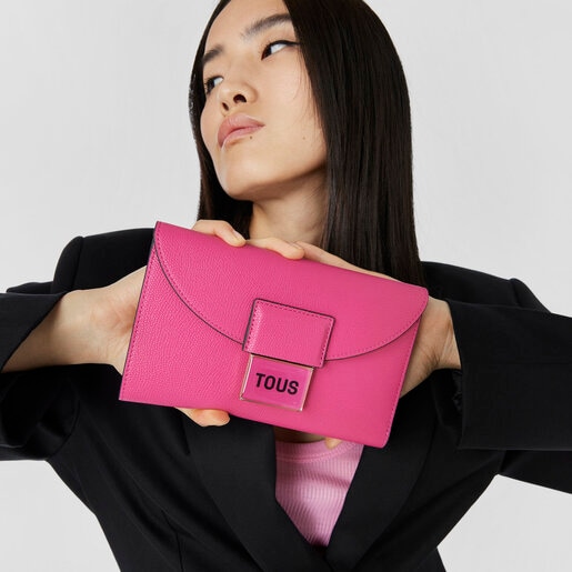 Fuchsia-colored TOUS Sylvia Flap Wallet