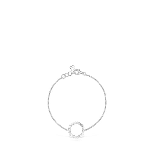 Silver Straight disc Bracelet