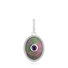 Silver medallion Pendant with nacre, amethyst and topaz Medallions
