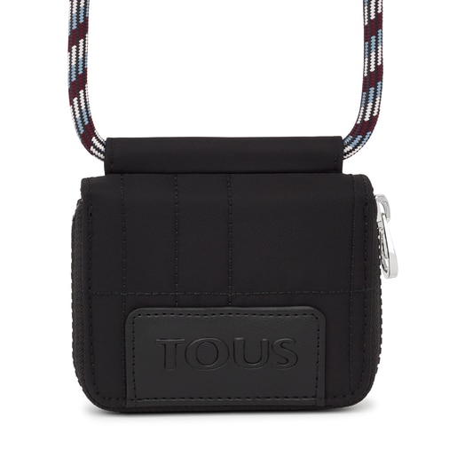 Black TOUS Empire Padded Hanging change purse