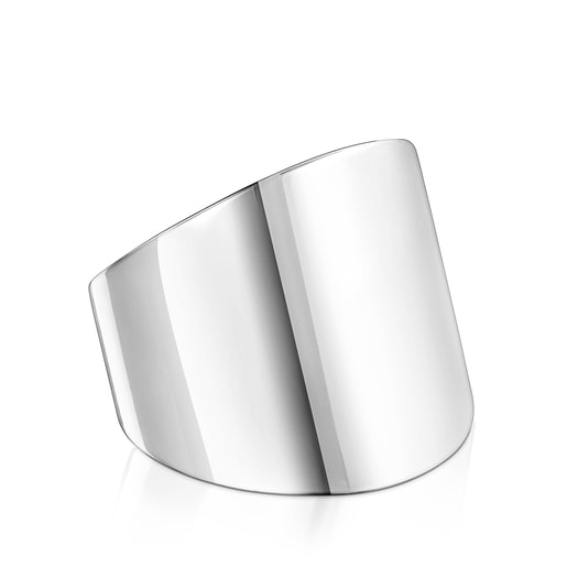 Anillo TOUS Basics liso de plata