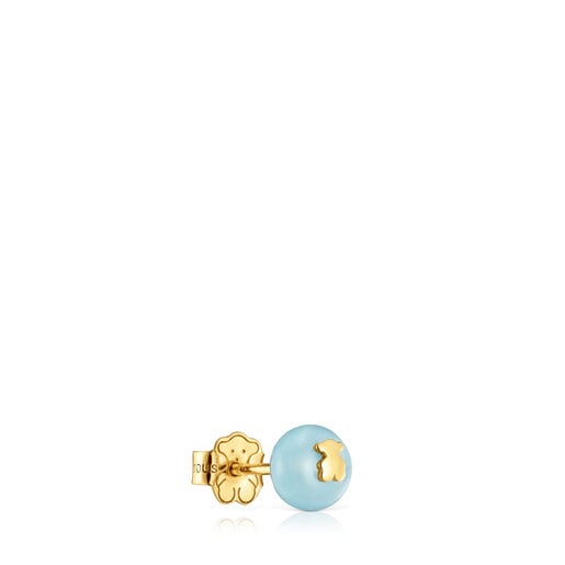 Gold and chalcedony bear Single earring TOUS Balloon | TOUS