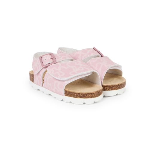 Baby sandals in Run pink