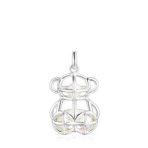 Costura pendant in silver and pearls | TOUS