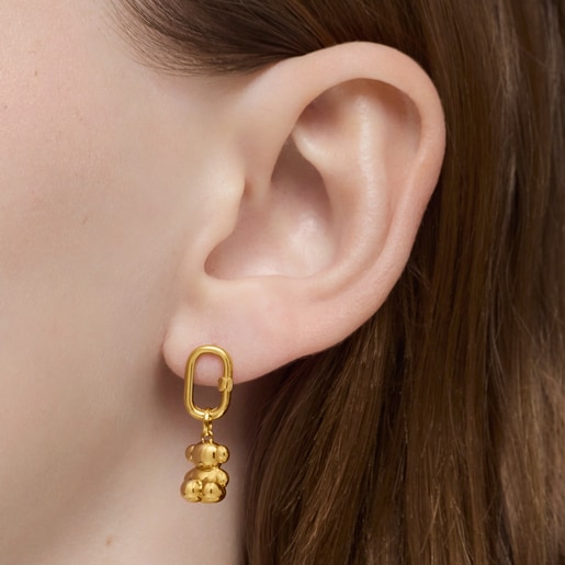 Hold Oval small 12 mm gold Earrings