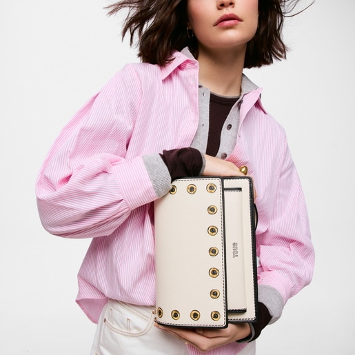 Medium beige Crossbody bag TOUS Audree Trampantojo