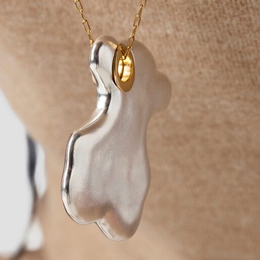 Silver Luah bear Necklace