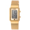 Gold-colored IP Steel Digisquared Mesh Watch