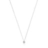 Collier rosace en or blanc et diamants 0,10 ct court Les Classiques