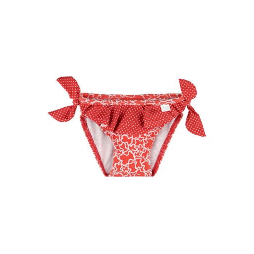 Kaos pleated swimming knickers in red