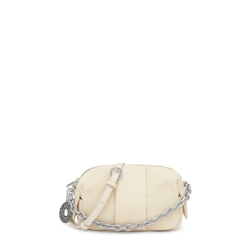 Beige Crossbody reporter bag TOUS Jane Soft