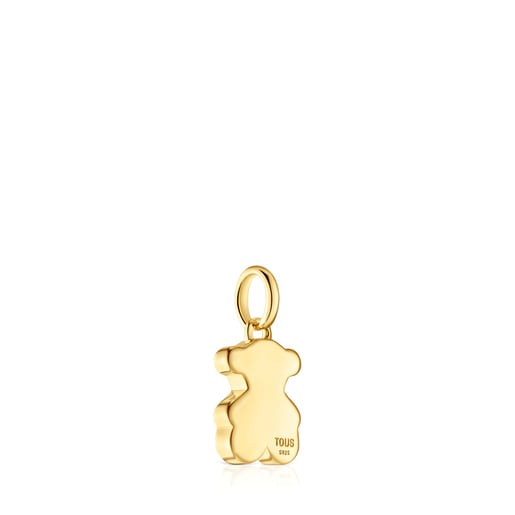 Colgante pequeño oso con baño de oro 18 kt sobre plata 12 mm Sweet Dolls