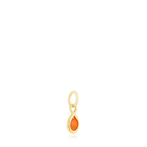 Silver vermeil Pendant with carnelian Alma Motif