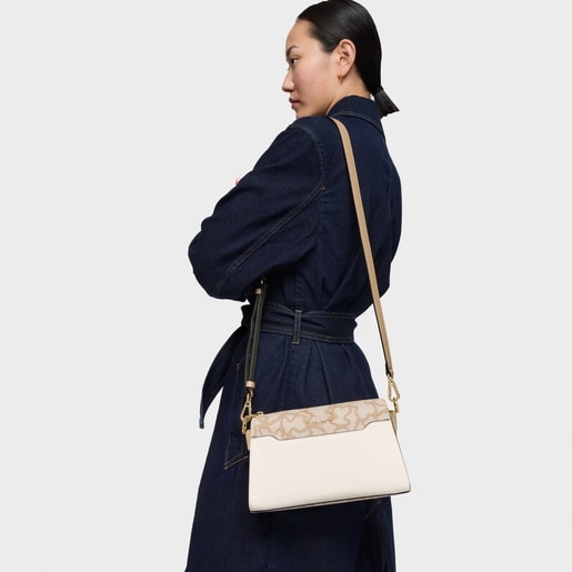 Sac à bandoulière ivoire moyen Kaos Icon