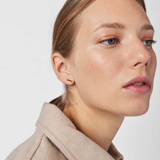 סט עגילי כסף מושחר וורמייל צהוב