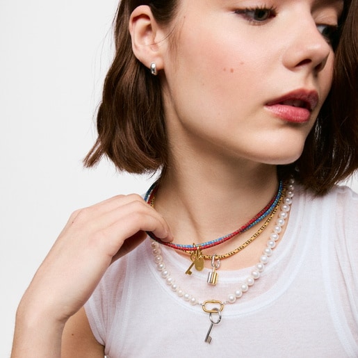 36 mm silver key motif Pendant TOUS Unlock