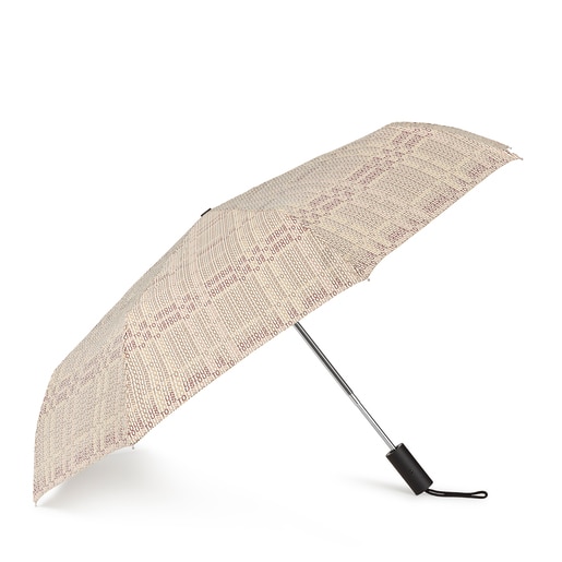 Paraguas plegable beige TOUS Cecilia