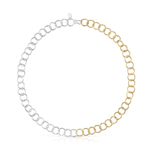 Two-tone TOUS Basics Necklace with round rings