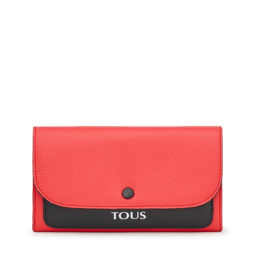 Coral-colored leather TOUS Empire Wallet