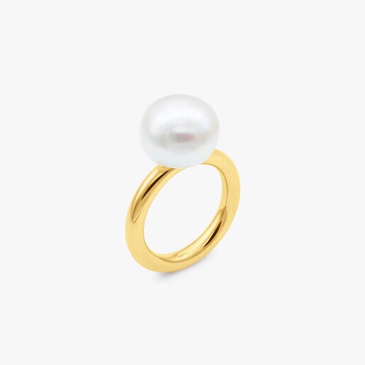 NAKED PEARL DOME RING