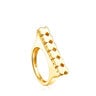 Anello con placcatura in oro 18 kt su argento dritto