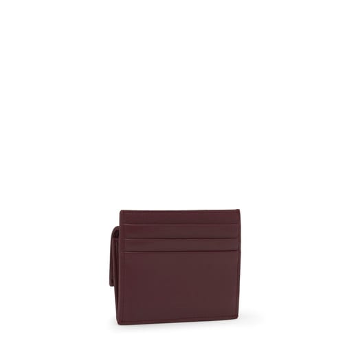 حافظة بطاقات - كيس نقود باللون العنابي من تشكيلة TOUS City