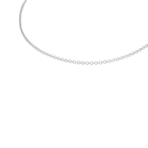 Gargantilla mediana de plata con anillas, 50 cm Chain