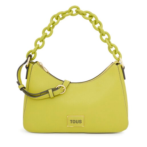 Lime green TOUS Sylvia Baguette crossbody bag | TOUS