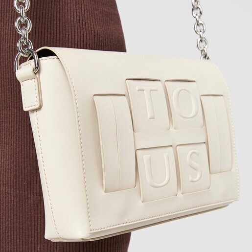 ベージュ＆ブラックのスモールクロスボディバッグ TOUS Damas