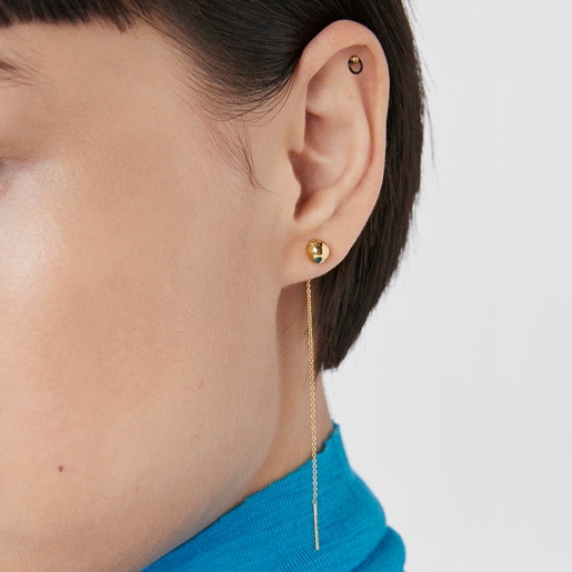 Black- and gold-colored IP steel Plump Piercing