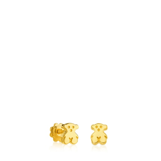 Pendientes de oro amarillo Puppies |