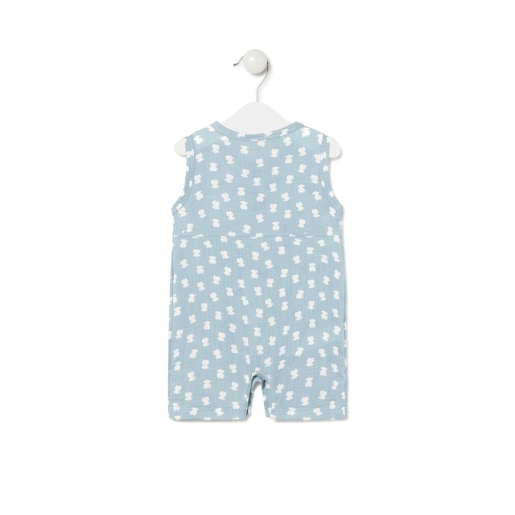 Babygrow s/m curto Bear Azul Celeste