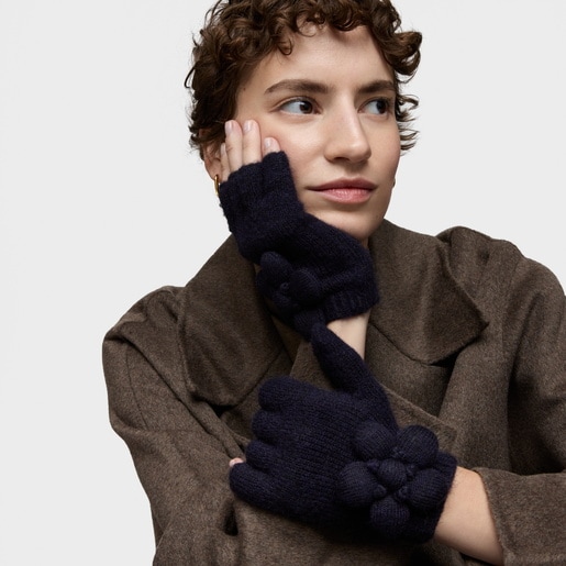 قفازات باللون الأزرق الداكن من التشكيلة TOUS Daisy