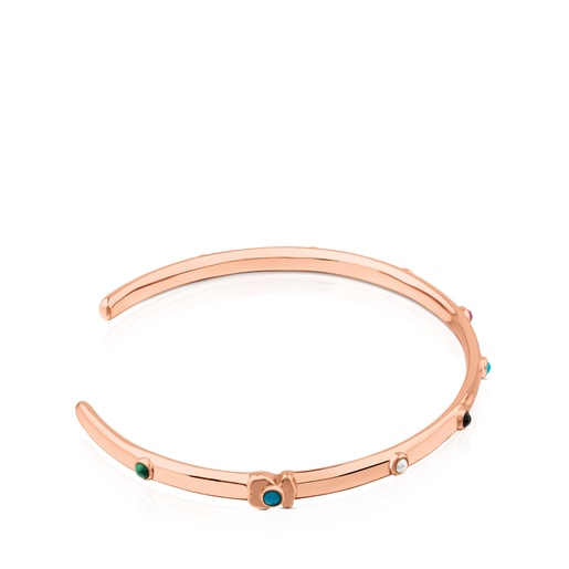 Bracelet Super Power en Argent Vermeil rose avec Pierres précieuses