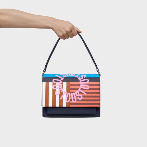 ネイビーブルーのAudreeミディアム・クロスボディバッグ TOUS Hanna