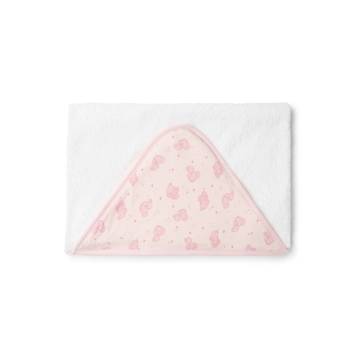 Baby bath cape in Pic pink