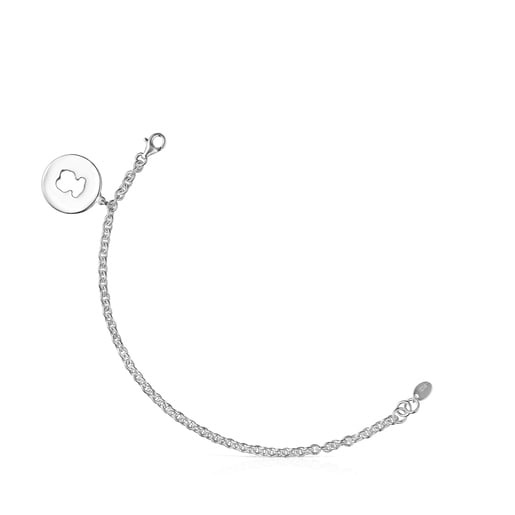 Bracelet avec médaille motif ourson Glory en argent