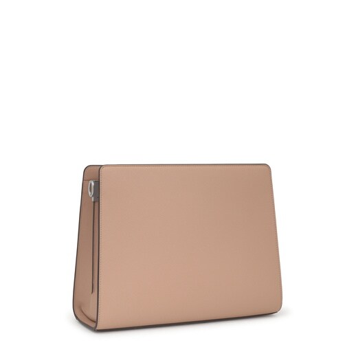 Borsa shopper color tortora media Audree Saffiano