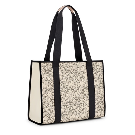 Large beige TOUS Kaos Mini Evolution Amaya Shopping Bag