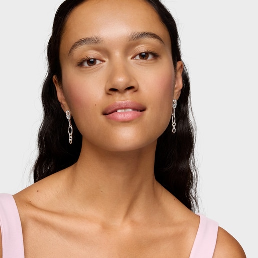 Long silver Earrings TOUS MANIFESTO