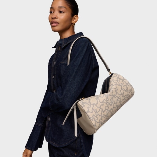 Medium taupe-colored Crossbody bag TOUS Kaos Icon