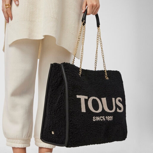 Черная сумка-шоппер Amaya Warm большого размера