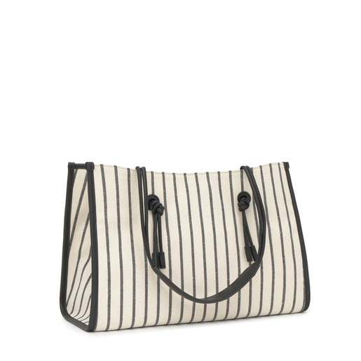 Shopper grande de jacquard negro TOUS Summer Holidays