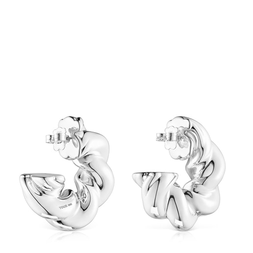 Boucles d'oreilles anneau Twisted