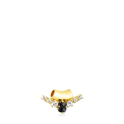 Silver Vermeil Glaring Pendant with Onyx and Zirconia | TOUS