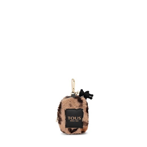 Porte-monnaie Amaya Wild petit beige et noir